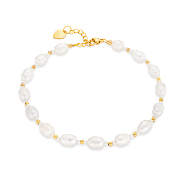 Syros Anklet- Freshwater Pearl