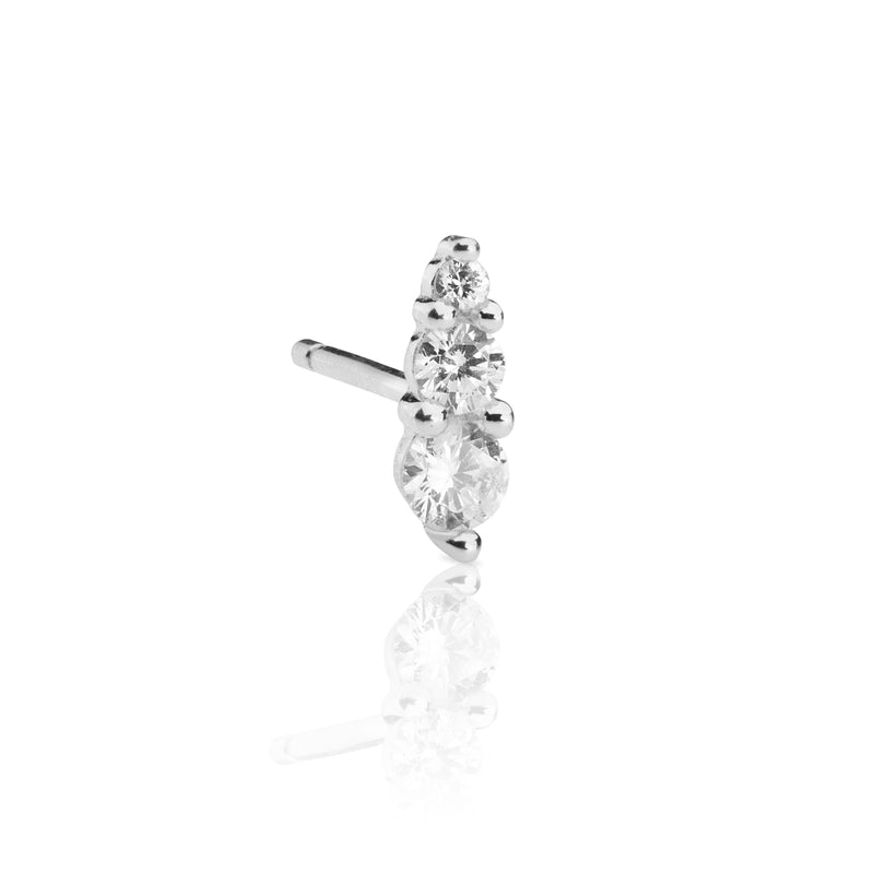 Maya Spike Stud Earring - Silver