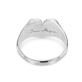 Heart Signet Ring - Silver