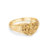 Heart Signet Ring- Gold