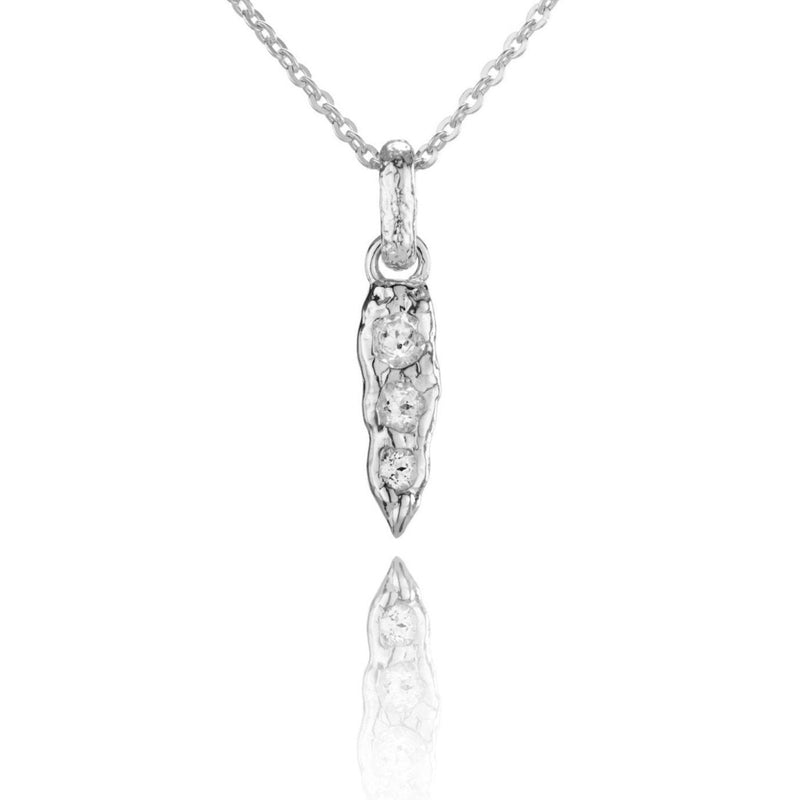 Iris Molten Spike Necklace - Silver