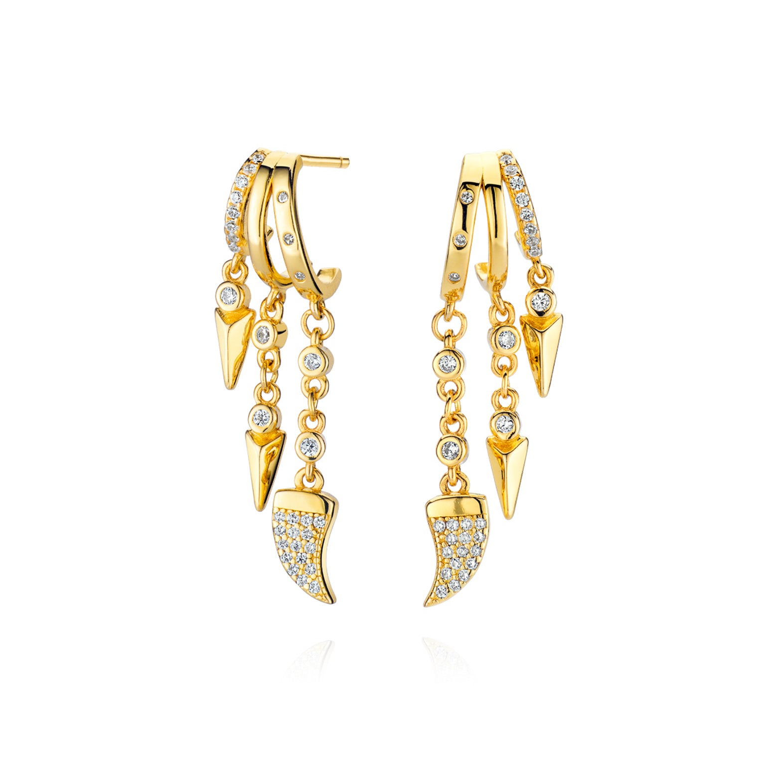 Cairo Illusion Earrings - Gold - Aaria London