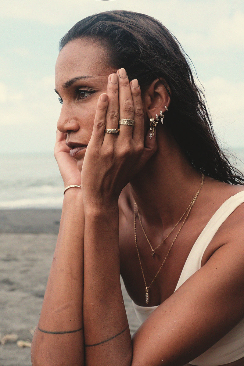 Maya Spike and Skye Hoop Earring - Silver