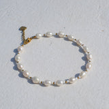 Syros Anklet- Freshwater Pearl