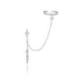 Rio Spike and Cuff Earring - Silver