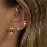 Sienna Illusion Earrings - Solid Gold - Aaria London