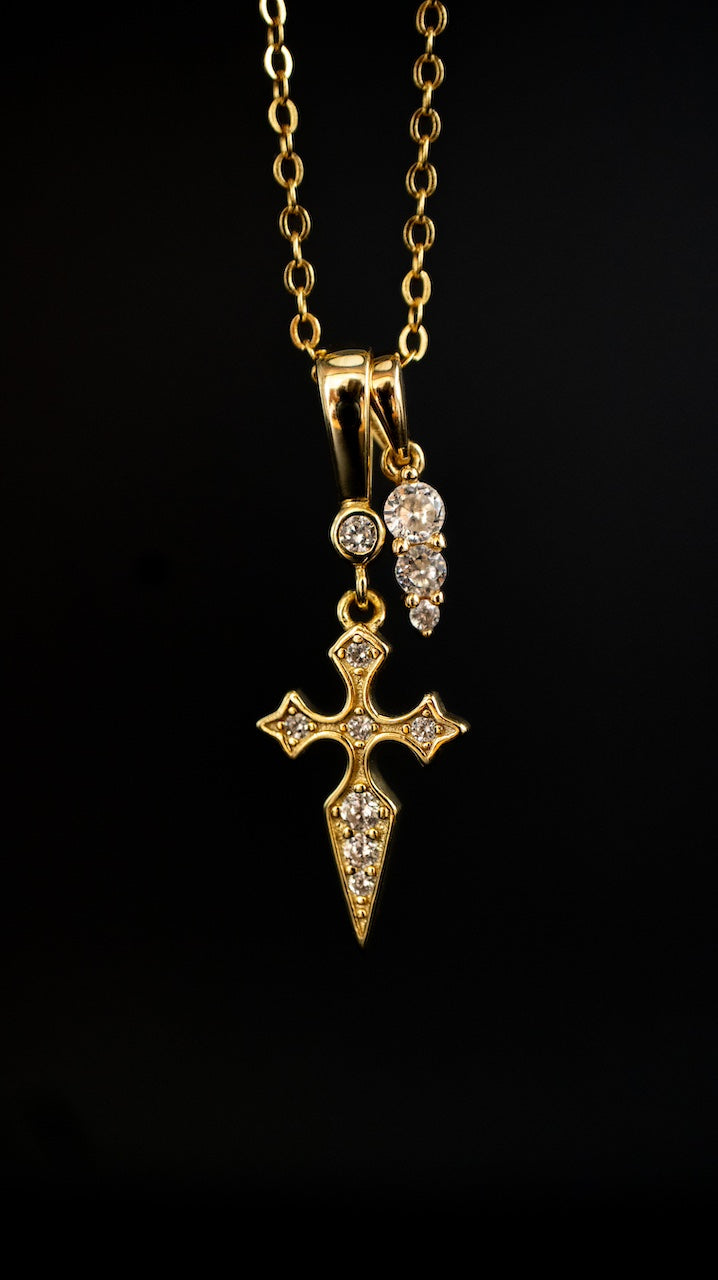 Naxos Cross Necklace - Gold