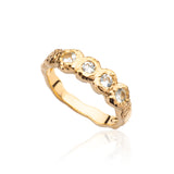 Juno Molten Hammered Topaz Ring - Gold