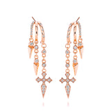 Naxos Cross Illusion Earrings - Solid Gold