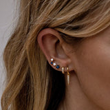 Blue Climber Earring - Gold