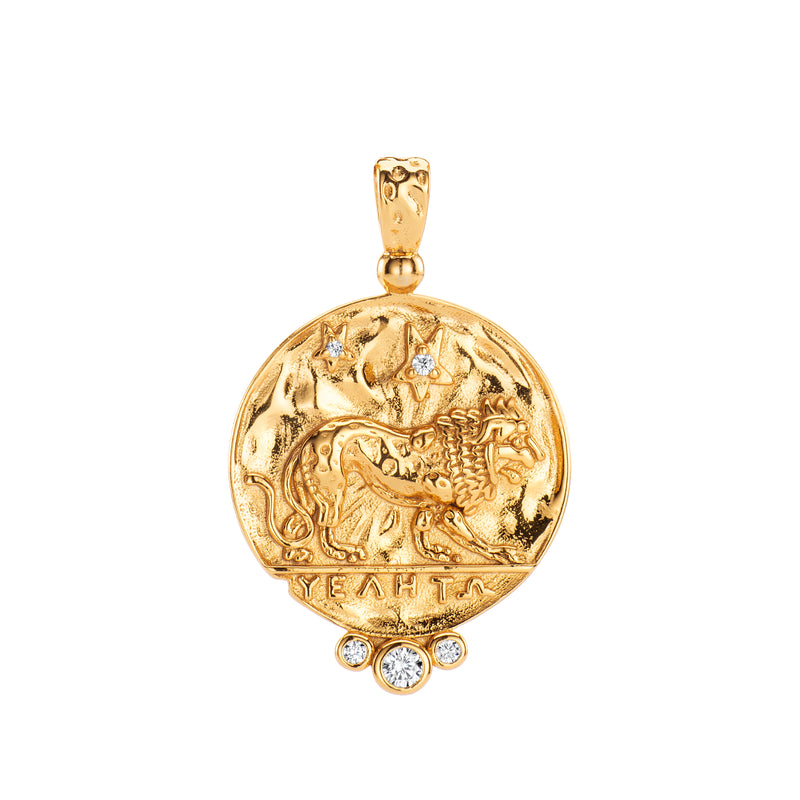 Clio Lion Necklace - Gold