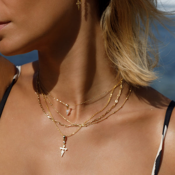 Naxos Cross Necklace - Gold