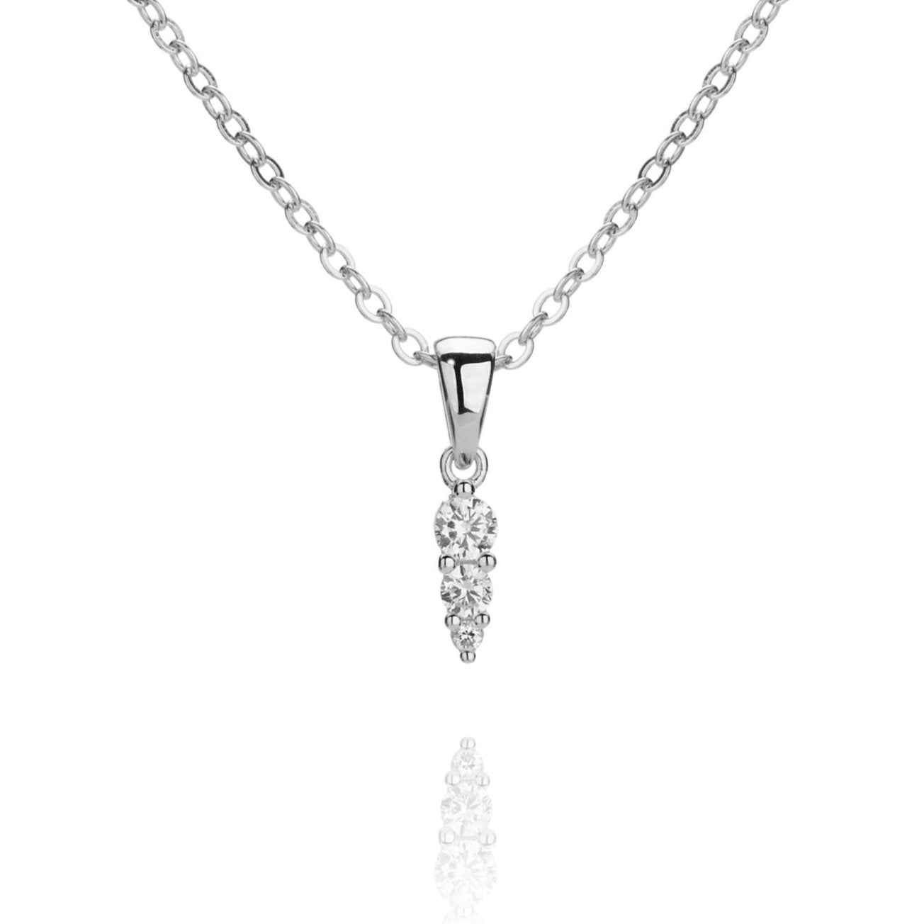 Maya Spike Necklace - Silver - Aaria London