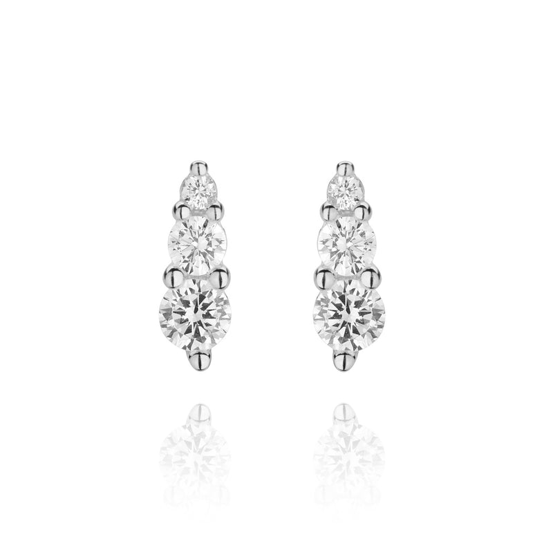 Maya Spike Stud Earring - Silver