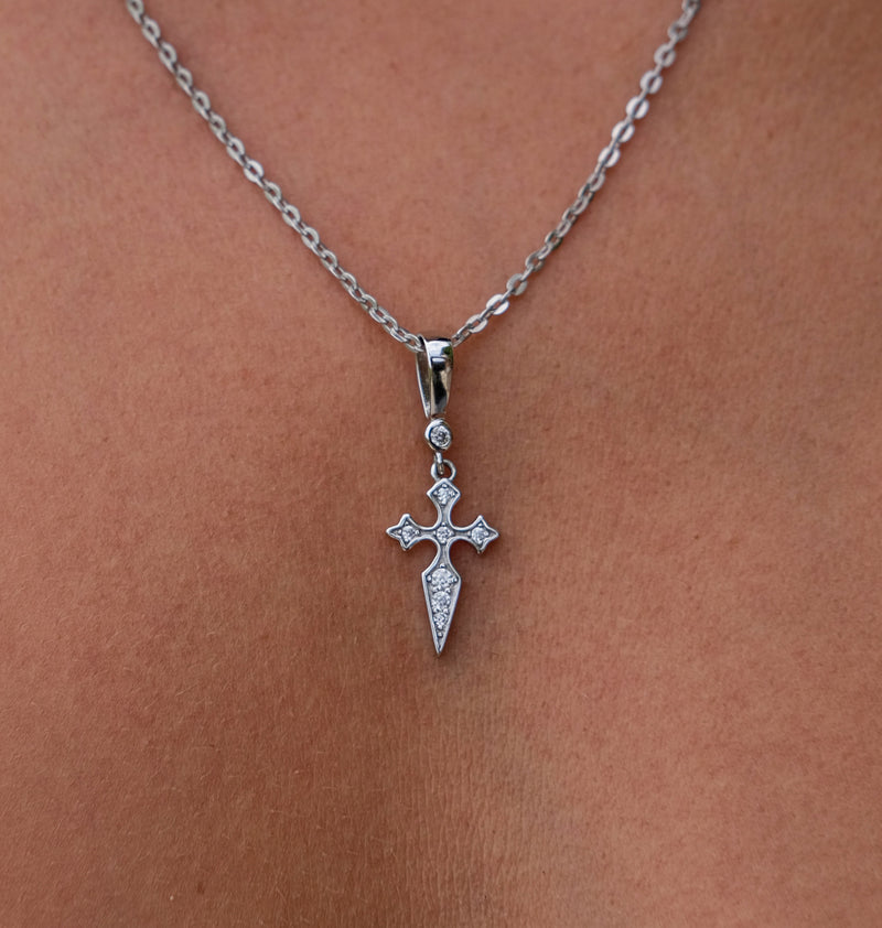 Naxos Cross Necklace - Silver