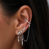 Palma Spike Charm Illusion Earrings