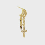 Naxos Cross Earring -  Gold