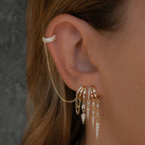 Palma Spike Charm Earring - Gold