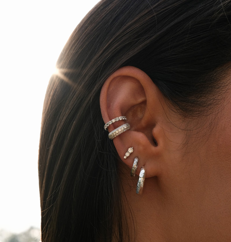 Capri Crystal Cuff - Silver