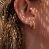 Aaria London Athena Huggies - Gold Earrings