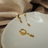 Aaria London Luna Moon Trio Earring Set - Gold Earrings Default Title