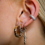 Aaria London Athena Huggies - Silver Earrings