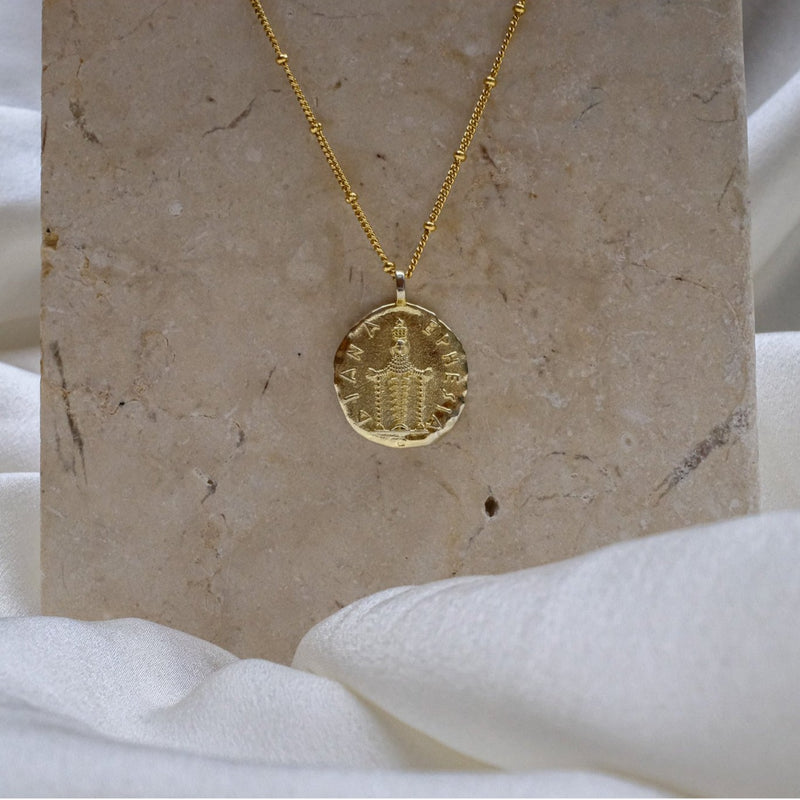 Artemis Goddess Pendant- Gold