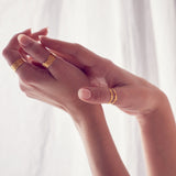 Aaria London Double Lava Ring- Gold Rings