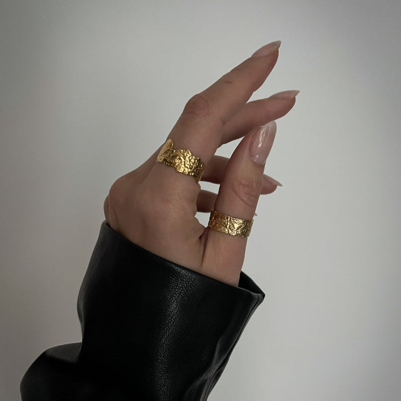 Aaria London Lava Ring - Gold Rings