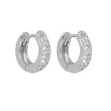 Aaria London Capri Huggies - Silver Earrings
