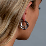 Aaria London Chateau Hoops - Silver Earrings