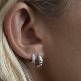 Aaria London Athena Huggies - Silver Earrings