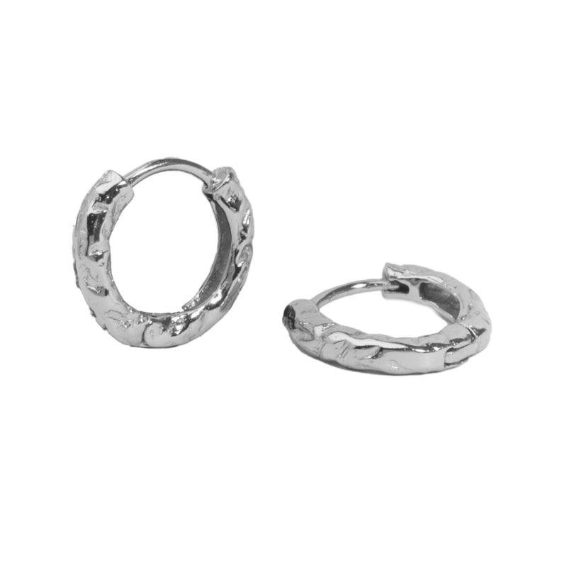 Aaria London Athena Huggies - Silver Earrings