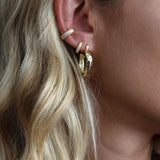 Aaria London Capri Huggies - Gold Earrings