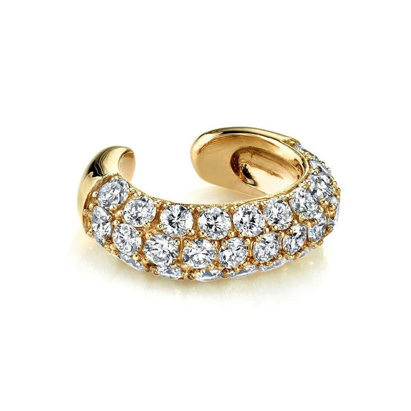 Aaria London Capri Crystal Cuff - Gold Earrings