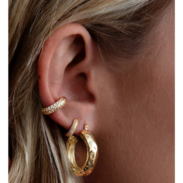 Aaria London Chateau Hoops - Gold Earrings